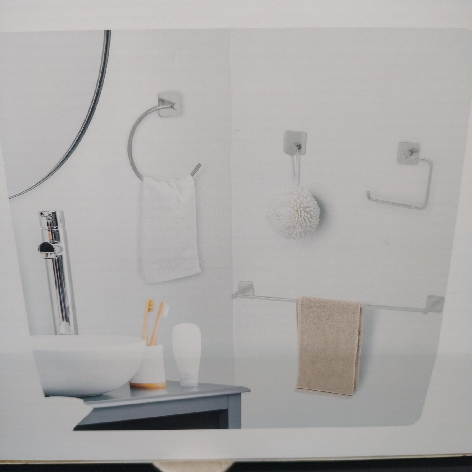 Juego de accesorios para baño de 4 pzas, Marca Skab, Santin Nickel Finish - Image 3